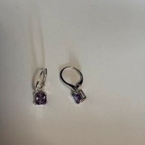 Cle de Peau Purple and Silver Earrings